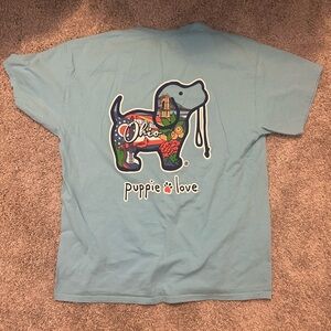 Puppie Love Ohio Graphic Short Sleeve Tee - Light Blue
